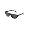 Lunettes de Soleil Demi-cercle Semi-Monture Style Punk - Gris 