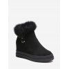 Collier floue accrue Bottes court Suede interne - Noir EU 39