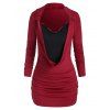 Mini-Robe Moulante Bénitier
de Grande Taille - Rouge Vineux 3X
