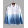 Chemise en Couleur Ombrée avec Poche - Bleu Bébé 2XL