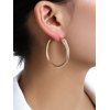 Boucles d'Oreille Cercle en Forme de Serpent - Or 