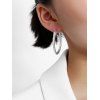 Boucles d'Oreille Cercle en Forme de Serpent - Argent 