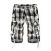 Short Cargo Zippé à Carreaux - Jaune Soleil 36