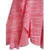 Space Dye Sundress Rhinestone Buckled Ruffled Mini Cami Dress - PINK ROSE 3XL