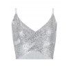 Haut Court à Bretelle Croisé à Paillettes - Blanc XL