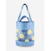 Sac Fourre-tout Transparent Fruit Imprimé en PVC - Bleu 