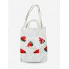 Sac Fourre-tout Transparent Fruit Imprimé en PVC - Blanc 