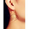 Boucles d'Oreilles Pendantes Motif Soleil en Alliage - Or 