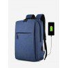 Pure Color Large Capacity Waterproof Laptop Backpack - DEEP BLUE 
