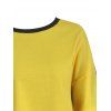 Cropped Contrast Sweatshirt - CORN YELLOW XL