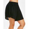 Short Jambe Large à Taille Haute de Grande Taille - Noir 1X