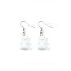 Boucles d'Oreilles Ours Transparentes en Résine - Blanc 