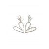 Boucles d'Oreilles Cœur Evidé avec Strass - Argent 