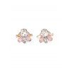 Boucles d'Oreilles Géométriques en Faux Cristal - Or 