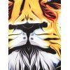 Sweat à Capuche Décontracté Graphique Peinture de Lion avec Poche en Avant - multicolor 2XL