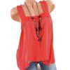 Débardeur au Crochet en Dentelle à Papillon Grande Taille - Rouge 5X