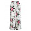 Feuille imprimé floral Piping Pantalon Exumas - Blanc XL
