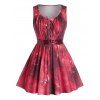Débardeur de Grande Taille à Lacets à Paillettes - Rouge Vineux 4X