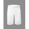 Sexy Plain Pinhole Mesh High Waist Shorts - WHITE L