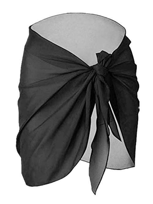 Robe de Plage en Maille Transparente Grande-Taille - Noir L