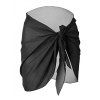 Robe de Plage en Maille Transparente Grande-Taille - Noir 2X