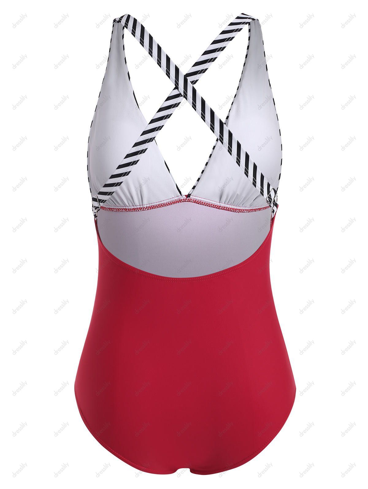 Tween Girl Tropical Print Criss Cross One Piece Swimsuit | SHEIN A