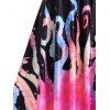 Mini Robe à Bretelle Pieuvre Imprimée à Lacets - multicolor A M
