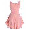 Plus Size Lace Panel Skirted Bustier Tank Top - FLAMINGO PINK 5X