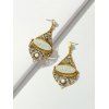 Bohème strass évider Boucles d'oreilles - Beige 