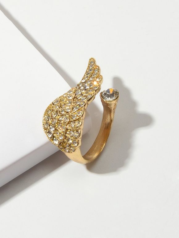 Plein strass aile Bague - Or 