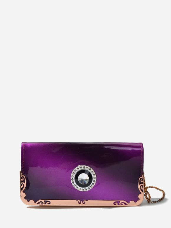 Pochette Ombrée en Métal - Violet Prune 