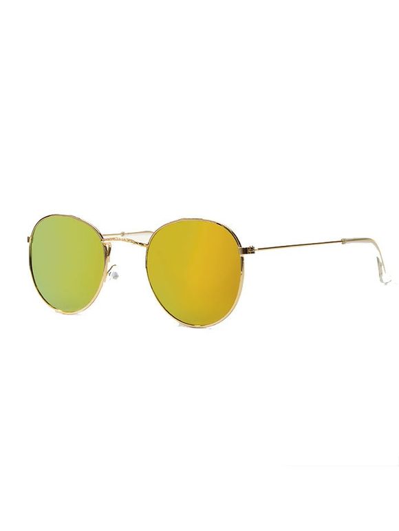 Lunettes de Soleil Rétro Dégradées en Métal - Orange Tigre 