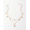 Collier Superposé Goutte d'Eau Lune et Etoile - Or 