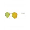 Lunettes de Soleil Rétro Dégradées en Métal - Orange Tigre 