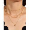 Collier Superposé Simple Triangle Pendant - Or 