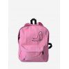 Sac à Dos Motif en Canevas - Rose clair 