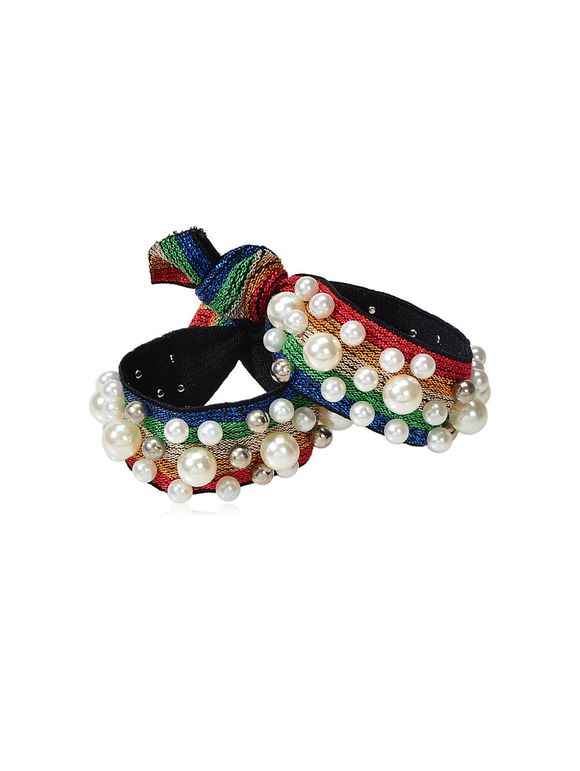 2pcs Faux perle couleur arc-en-Chouchous Set - ACU Camouflage 