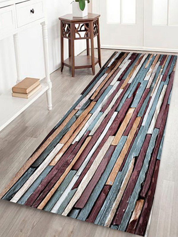 

Stone Wall Pattern Fleece Floor Rug, Multi