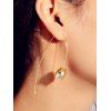 Conception florale Boucles d'oreilles perles artificielles - Or 