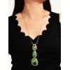 Collier Goutte d'Eau en Fausse Pierre - Vert profond 