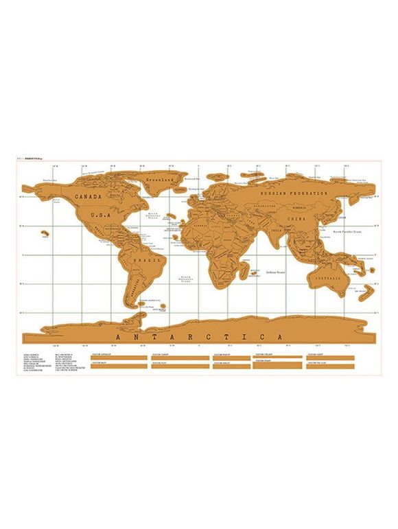 Carte du Monde Edition de Voyage à Gratter - multicolor A 