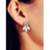 Floral strass Boucles d'oreilles - Argent 
