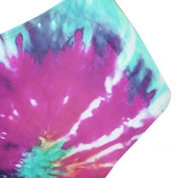 Buy Tummy Control Bright Tankini Swimsuit Tie Dye Twisted Swimwear Set. Picture