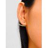 Boucles d'Oreilles Barre avec Strass - Or 