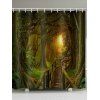 Rideau de Douche Imperméable Forêt et Bois Imprimés pour Salle de Bain - multicolor W71 X L71 INCH