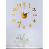 Horloge Analogique Murale DIY Motif de Lettre Décoration Maison - Or 