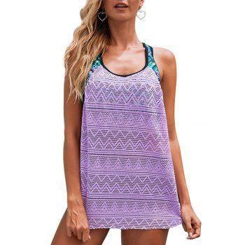 

Geometry Double Up Swim Top, Tyrian purple