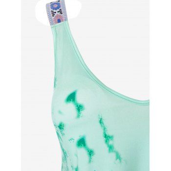 

Plus Size Tie Dye Handkerchief Tank Top, Medium turquoise
