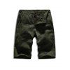 Short Décontracté Boutonné Palmier Imprimé - Vert Armée 32