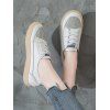 Chaussures Décontractées à Bout Rond à Lacets avec Strass - Blanc EU 38